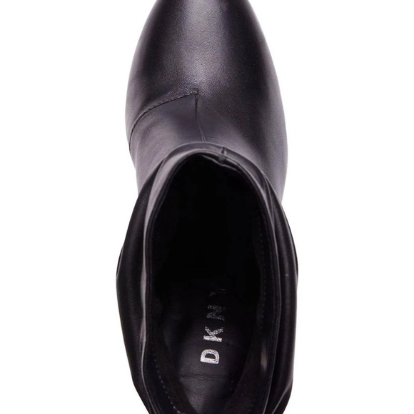 Slouchy Black DKNY Ankle Boots. - Picture 13 of 15